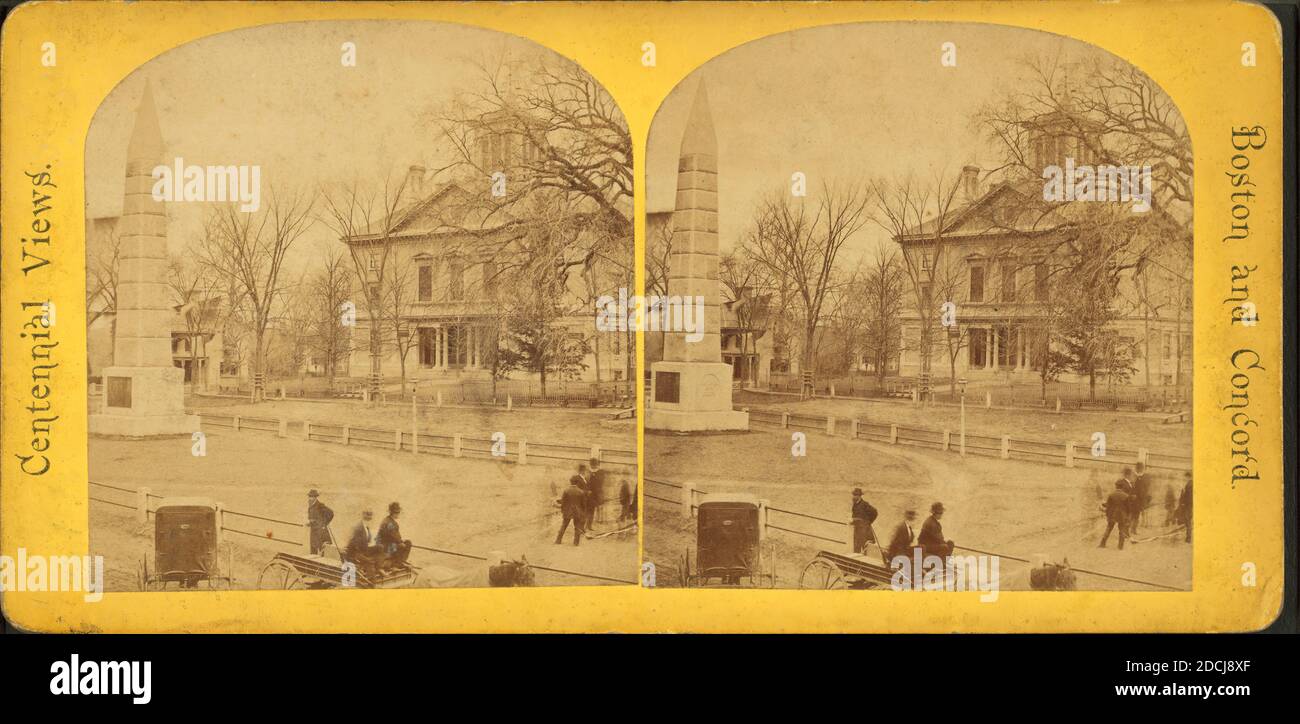 Soldatendenkmal, Hofhaus., Standbild, Stereographen, 1859 - 1900 Stockfoto