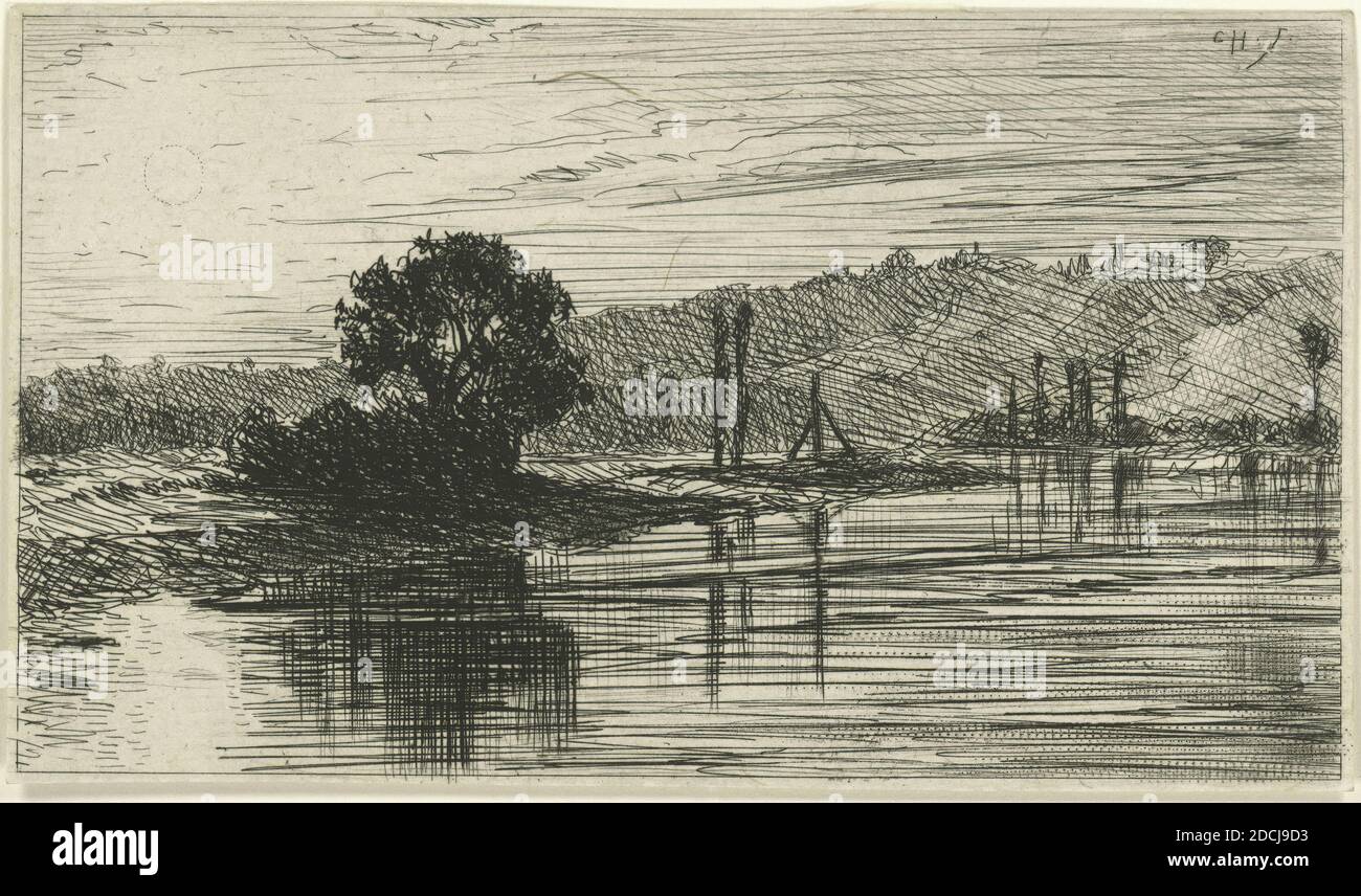 Paysage., Standbild, Drucke, 1844 Stockfoto
