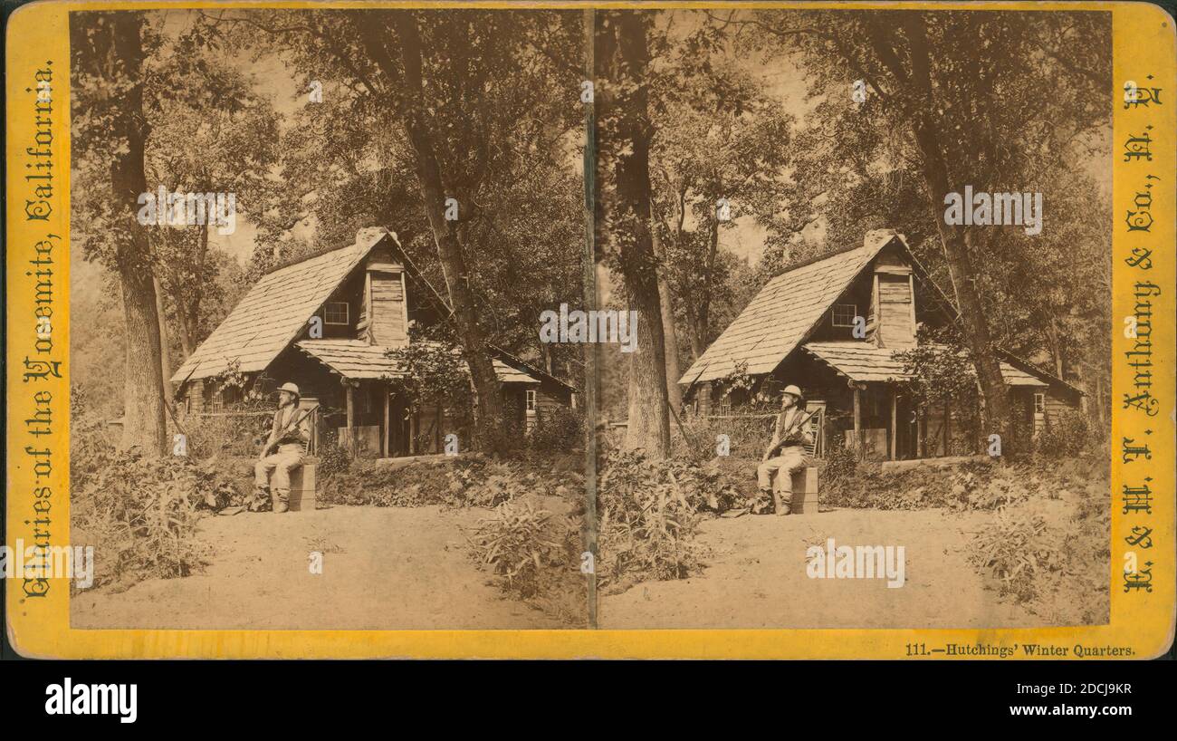 Hutching's Winter Quarters., Standbild, Stereographen, 1850 - 1930 Stockfoto