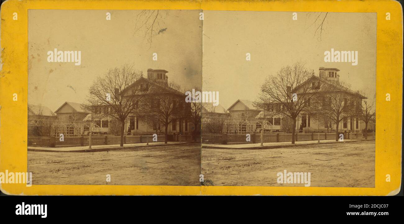 Haus in Cambridge., Standbild, Stereographen, 1869 Stockfoto