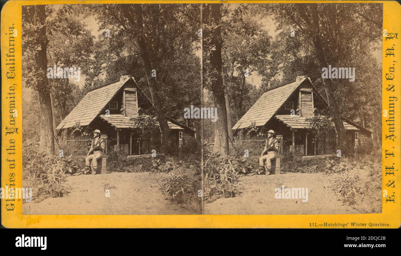 Hutching's Winter Quarters., Standbild, Stereographen, 1850 - 1930 Stockfoto