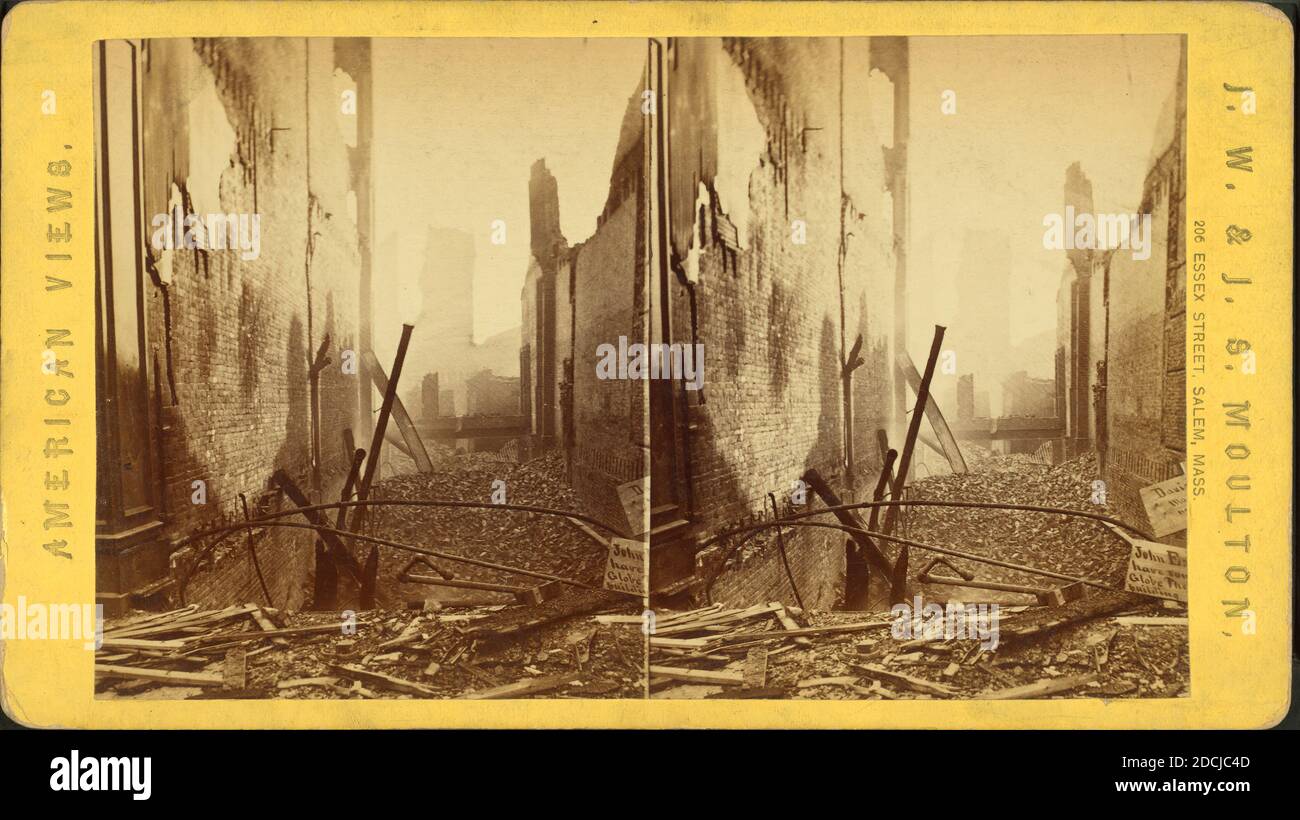 Ruins of Week's and Potters, Wash'n St., Standbild, Stereographen, 1872, J. W. & J. S. Molton Stockfoto