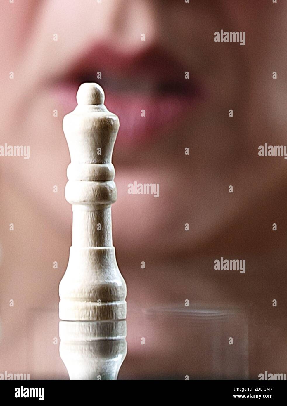Die weiße Königin Stockfoto