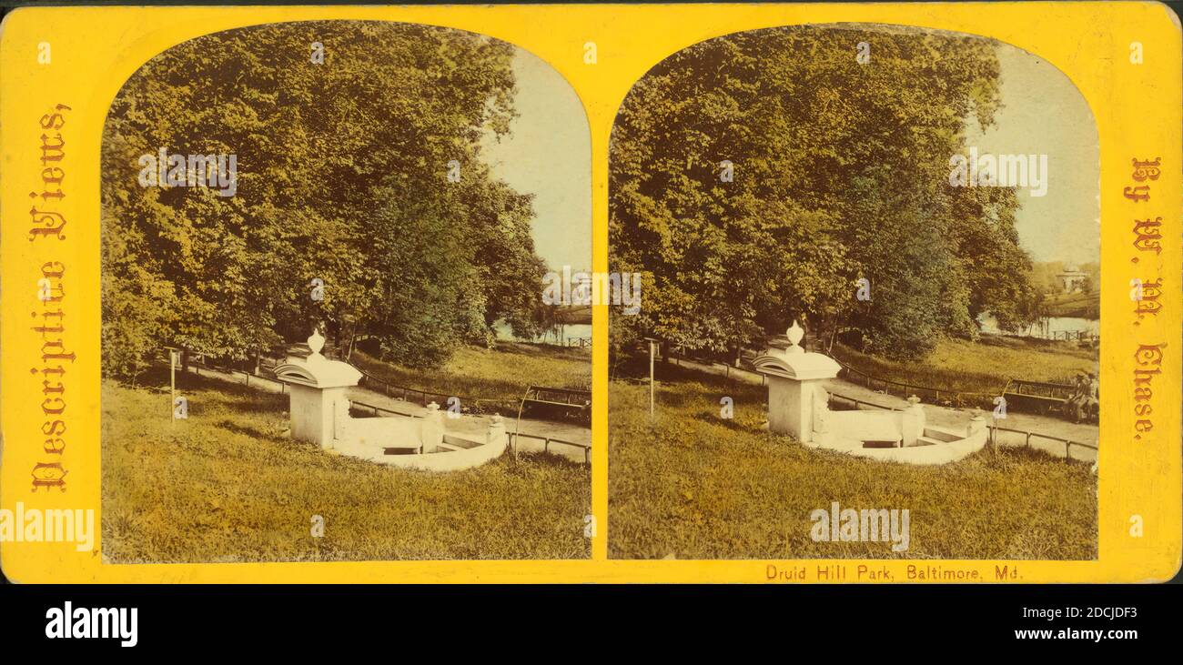 Edmond ist gut. Druid Hill Park, Baltimore., Standbild, Stereographen, 1875, Chase, W. M. (William M.) (Ca. 1818-1901 Stockfoto