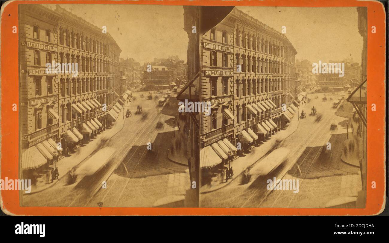 New Washington St., Standbild, Stereographen, 1850 - 1930 Stockfoto