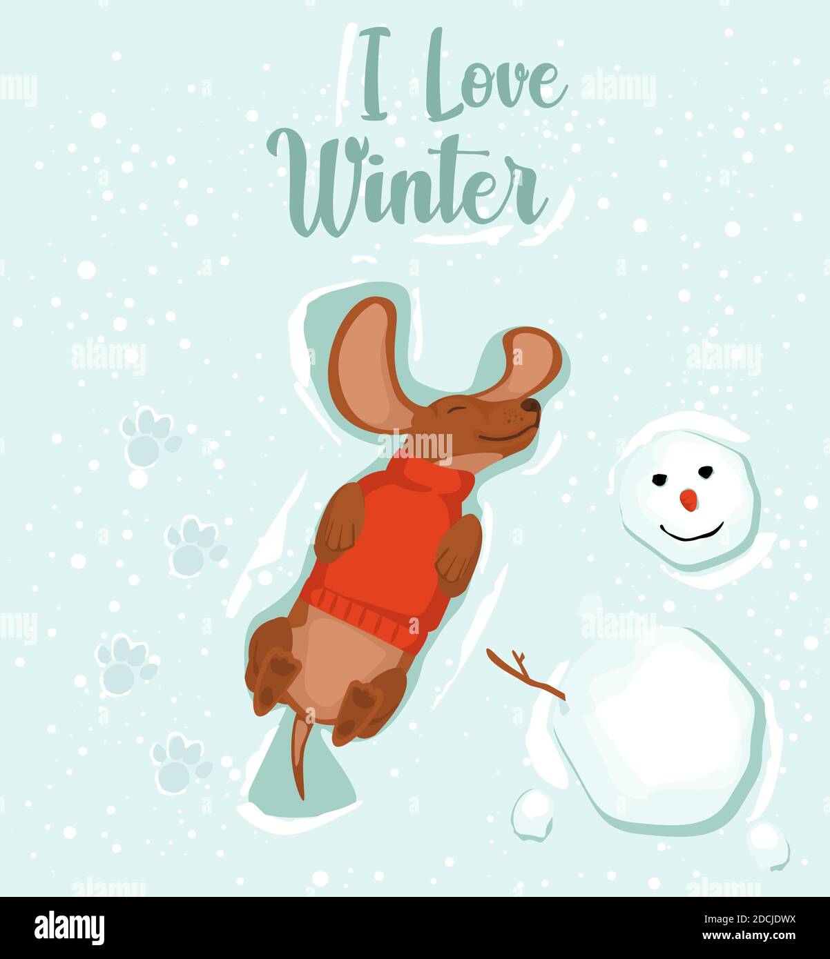 Hund schnee lustig kaufen Alamy