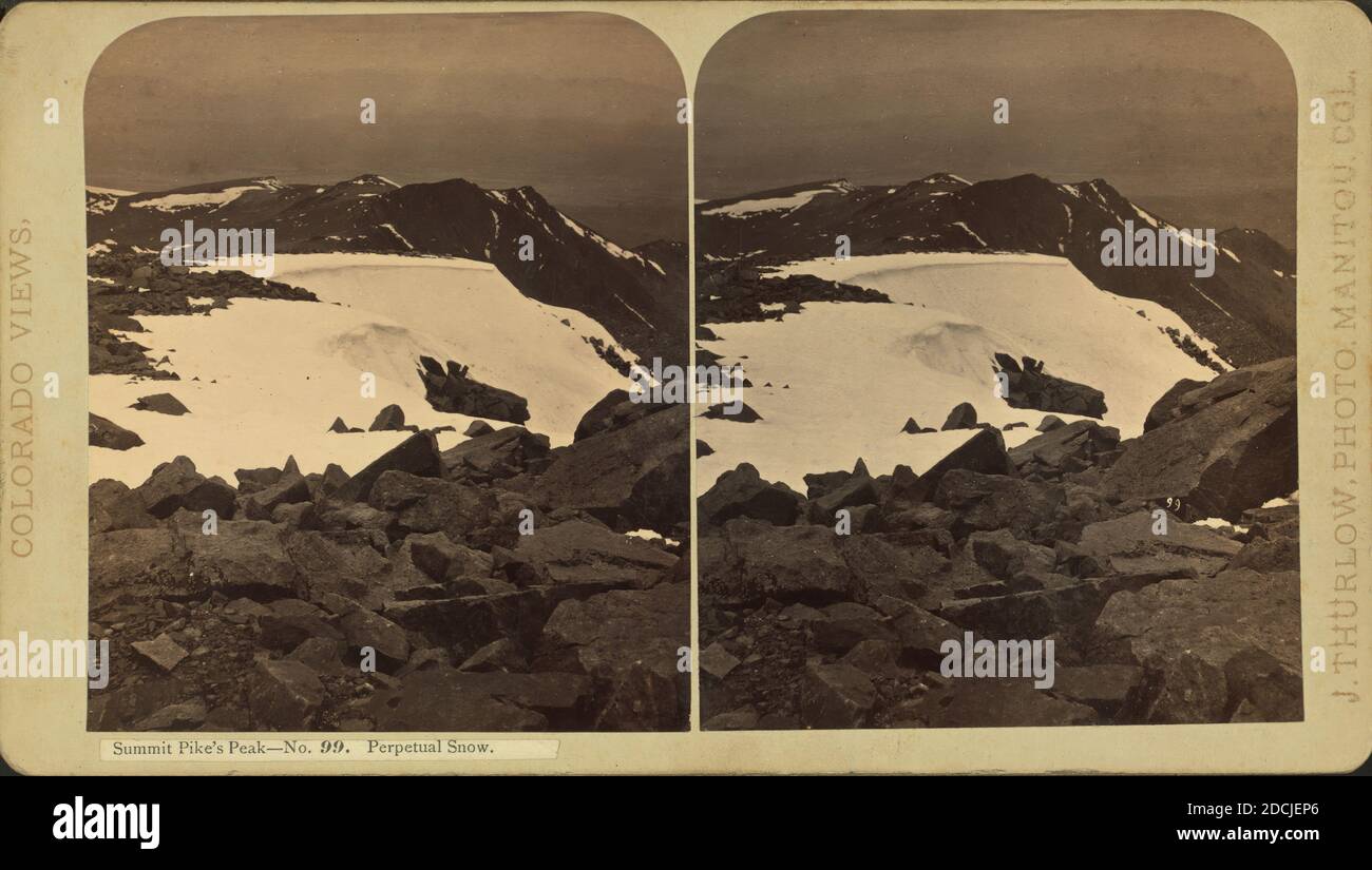 Perpetual Snow., Standbild, Stereographen, 1850 - 1930, Thurlow, J. (1831-1878 Stockfoto