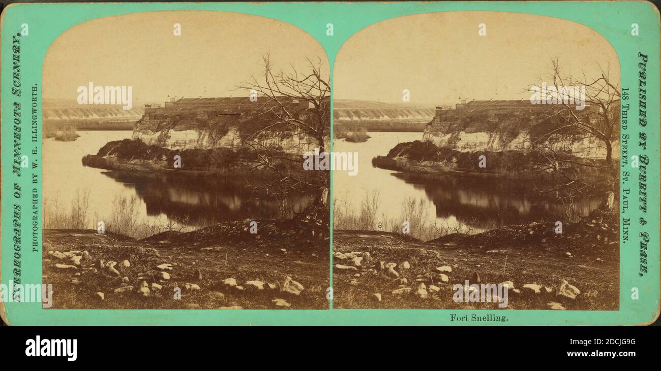 Fort Snelling., Standbild, Stereographen, 1850 - 1930 Stockfoto