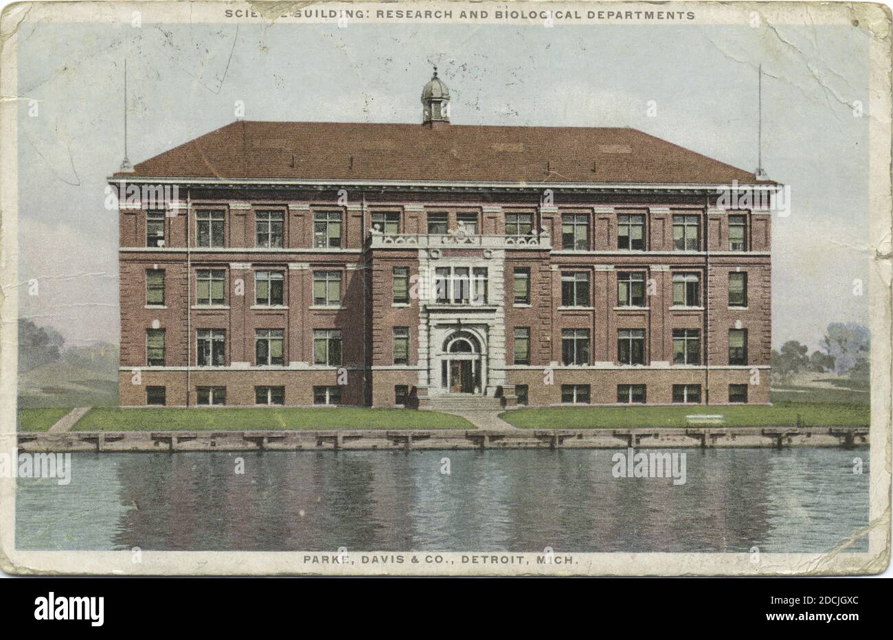 Science Building: Research and Biological Departments, Parke, Davis & Co., Detroit, mich., Standbild, Postkarten, 1898 - 1931 Stockfoto