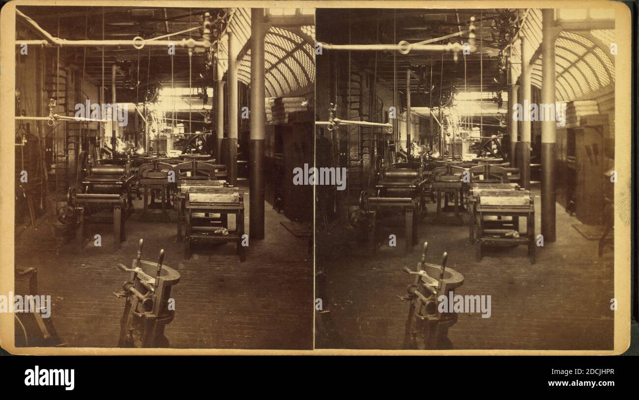Stereotyp Zimmer, Herald Gebäude., Standbild, Stereographen, 1850 - 1930 Stockfoto