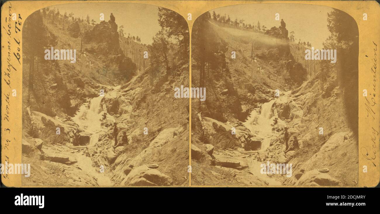 Fällt nein 3, North Cheyenne Cañon., Standbild, Stereographen, 1850 - 1930 Stockfoto