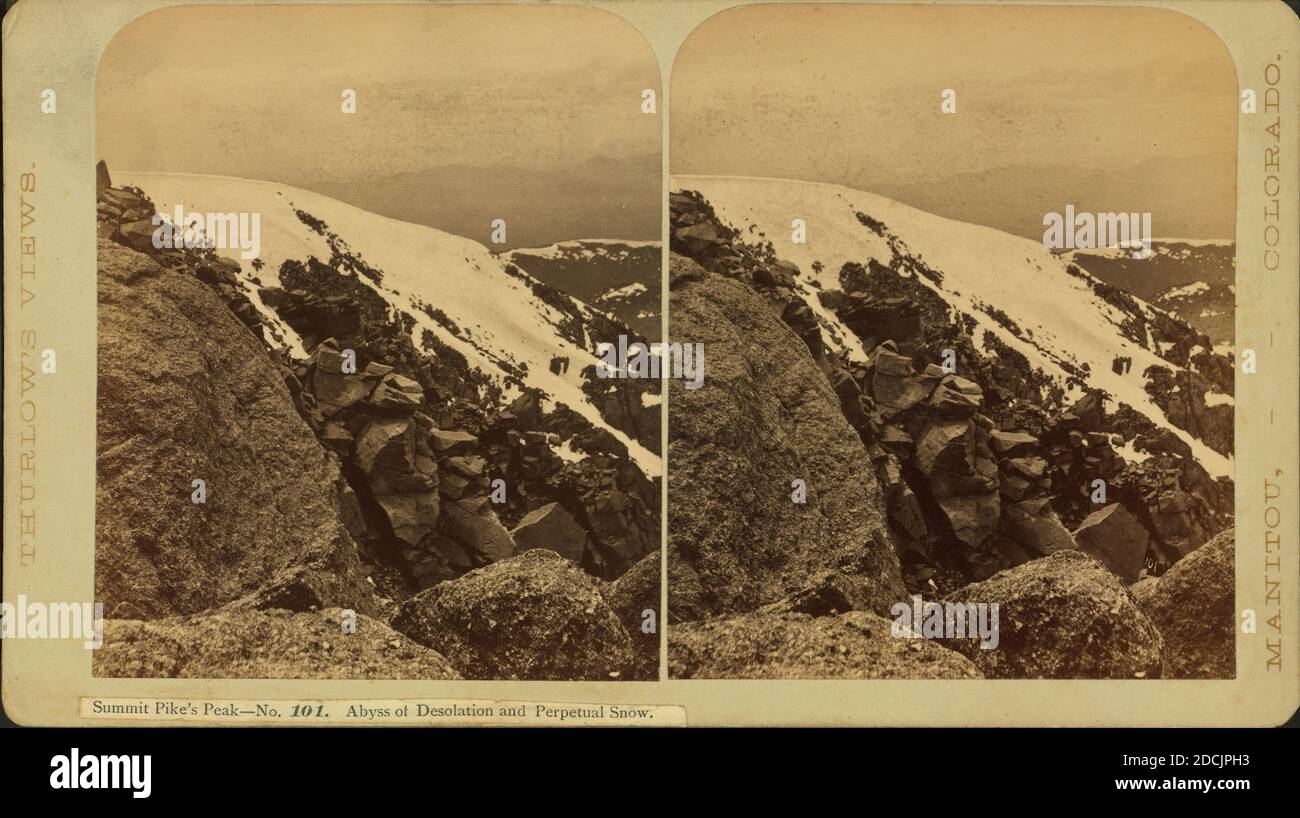 Abyss of Desolation and Perpetual Snow., Standbild, Stereografien, 1850 - 1930, Thurlow, J. (1831-1878 Stockfoto