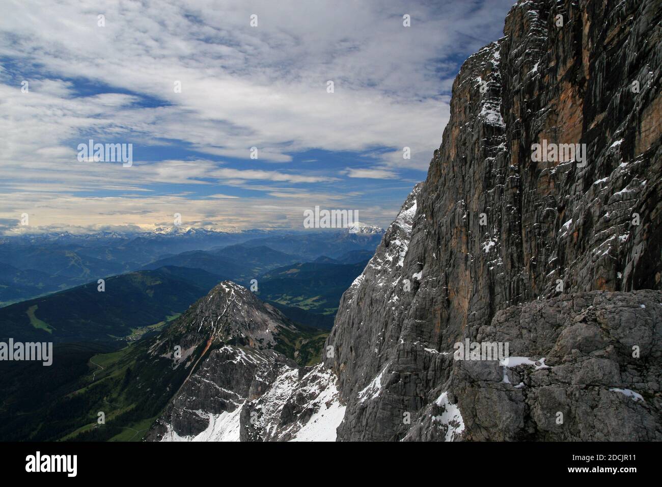 Hoher Dachstein (2995 m), der zweithöchste Berg in den Nordkalkalpen, Österreich Stockfoto