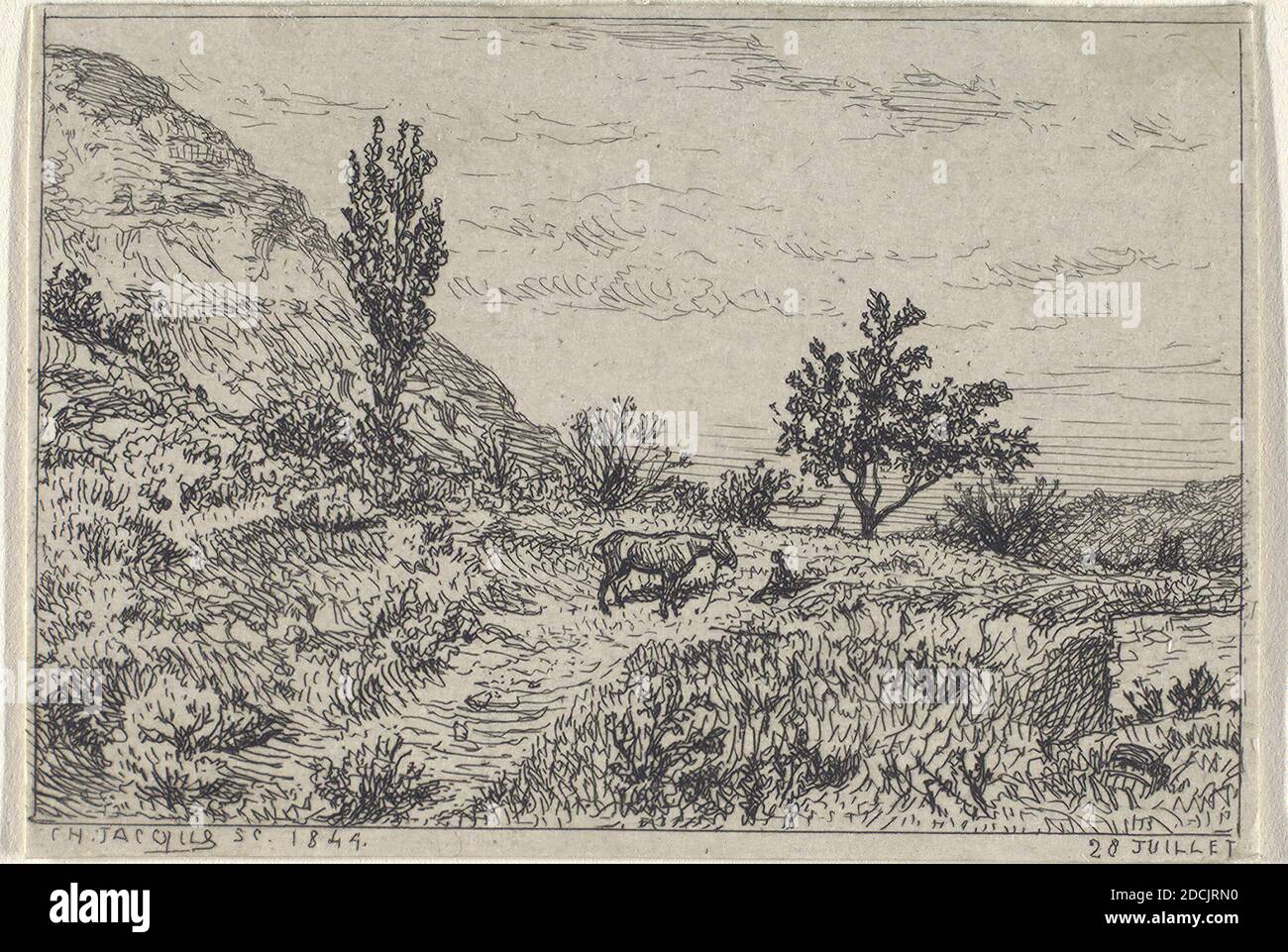 Paysage., Standbild, Drucke, 1844 Stockfoto