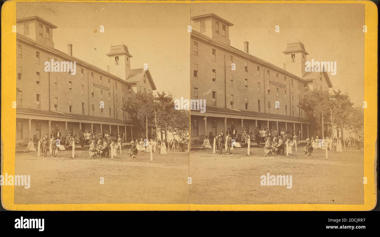 Altes Orchard-Haus., Standbild, Stereographien, 1850 - 1930 Stockfoto