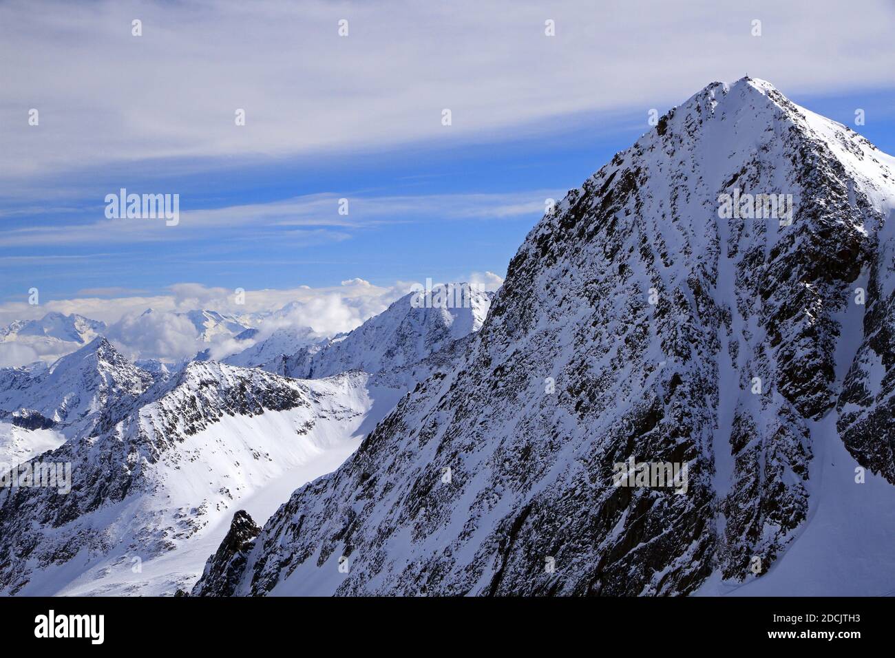 Kalkkogel Gebirge in den Stubaier Alpen, Nordtirol, Österreich Stockfoto