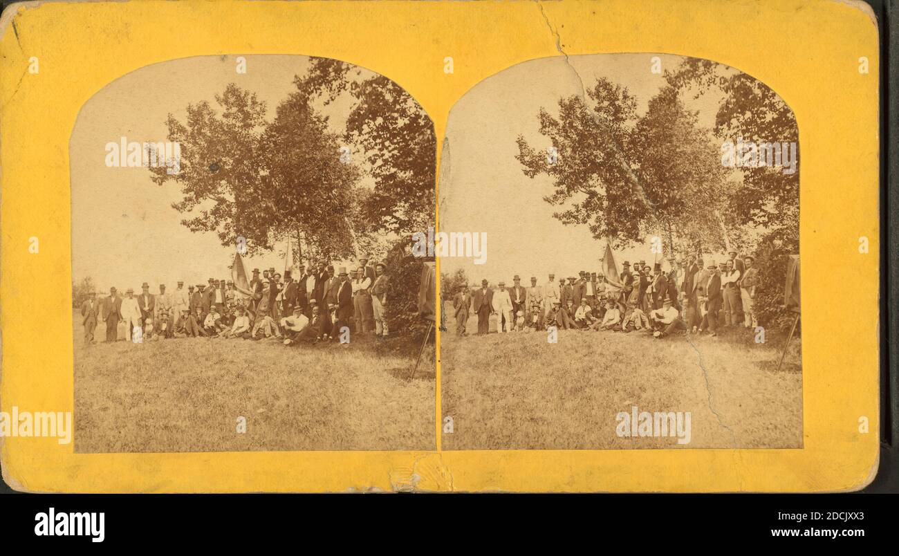 5. Maine Regiment Association. Sechstes jährliches Wiedersehen, Portland, 30. Juli 1873., Standbild, Stereographen, 1873 Stockfoto