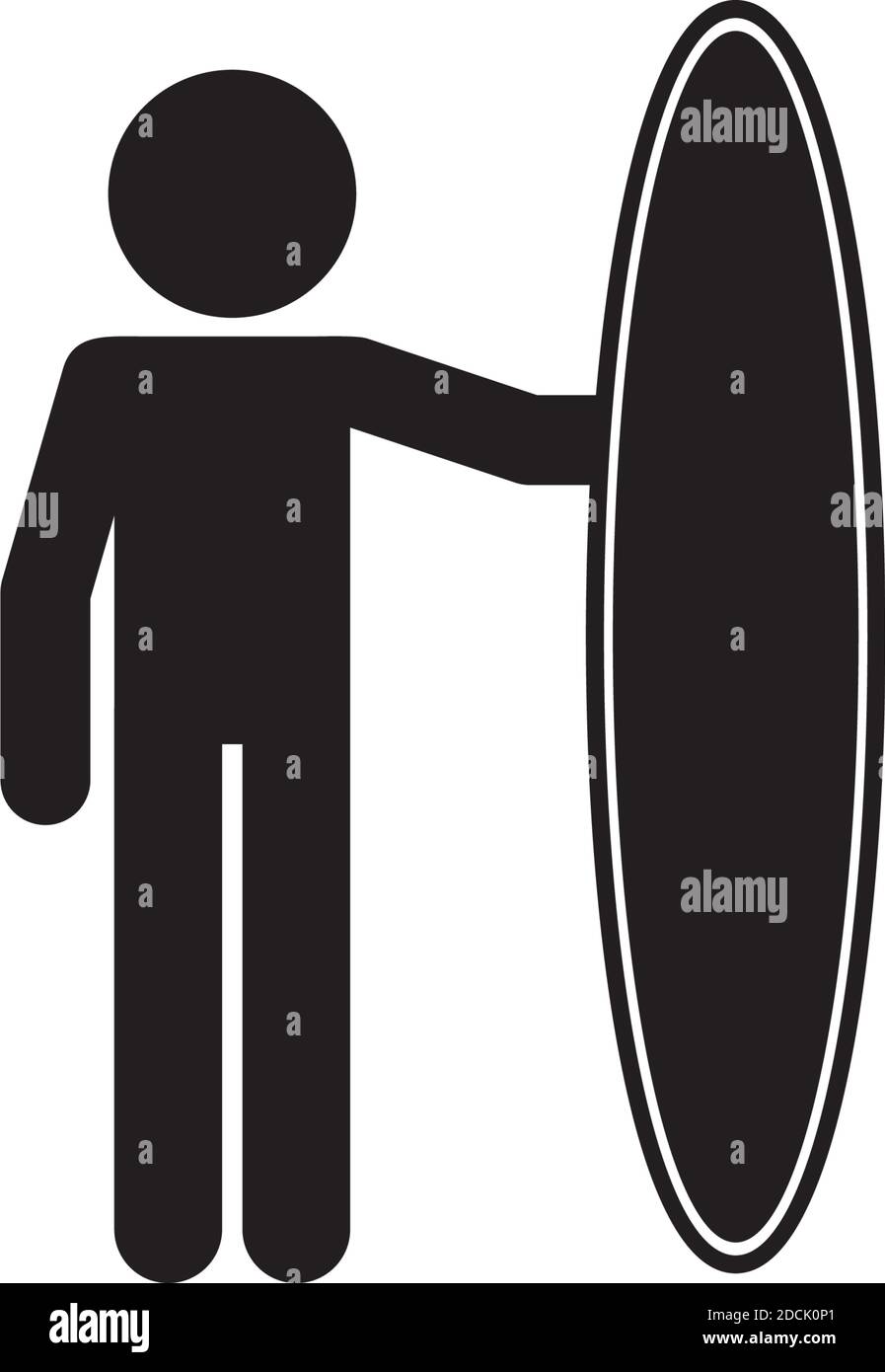 Symbol für Surfer-Glyphe. Einfache Vektor für UI und UX, Website oder mobile Anwendung auf weißem Hintergrund Stock Vektor