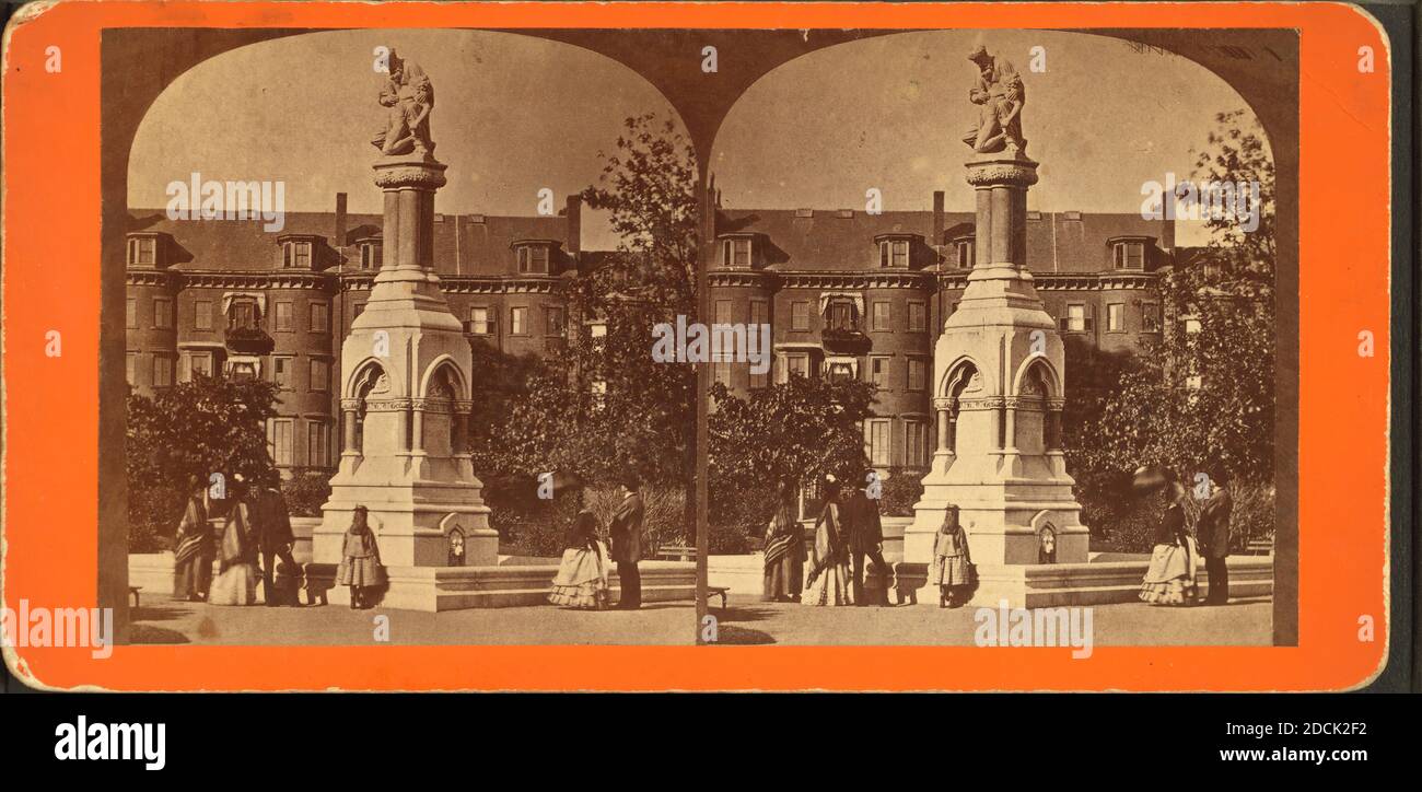 Das Äther-Denkmal., Standbild, Stereographen, 1850 - 1930 Stockfoto