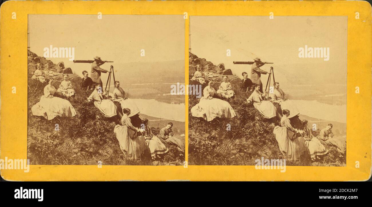 Prospektion auf dem Holyoke., Standbild, Stereographen, 1850 - 1930 Stockfoto