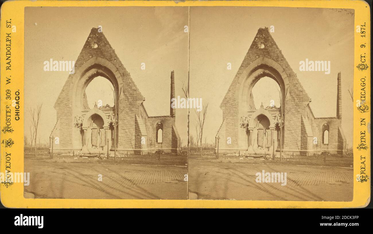New England (Congregational) Kirche, auf Washington Park., Standbild, Stereographien, 1871 Stockfoto