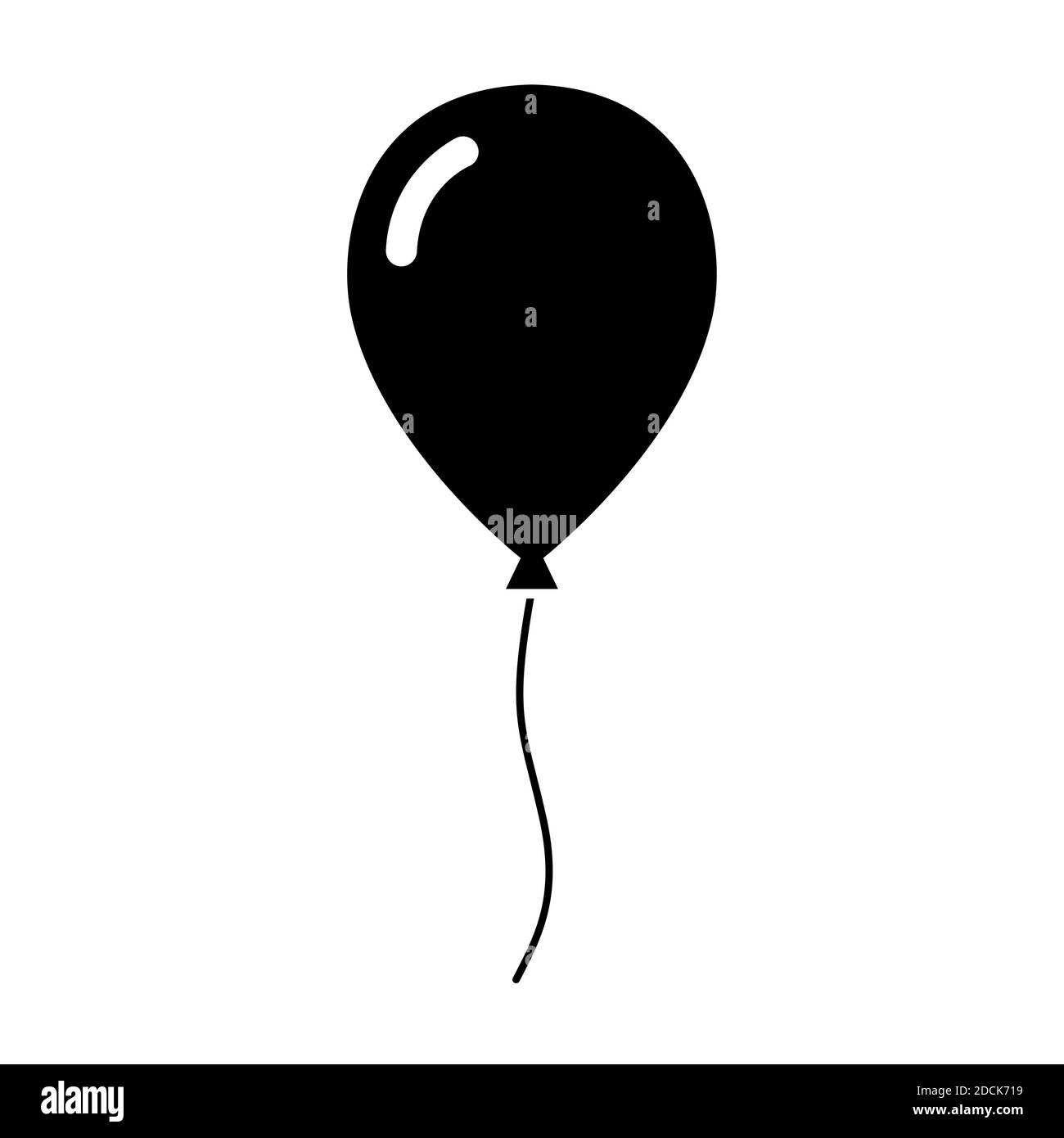 Symbol Für Einfaches Ballon. Vektorbild. Stock Vektor