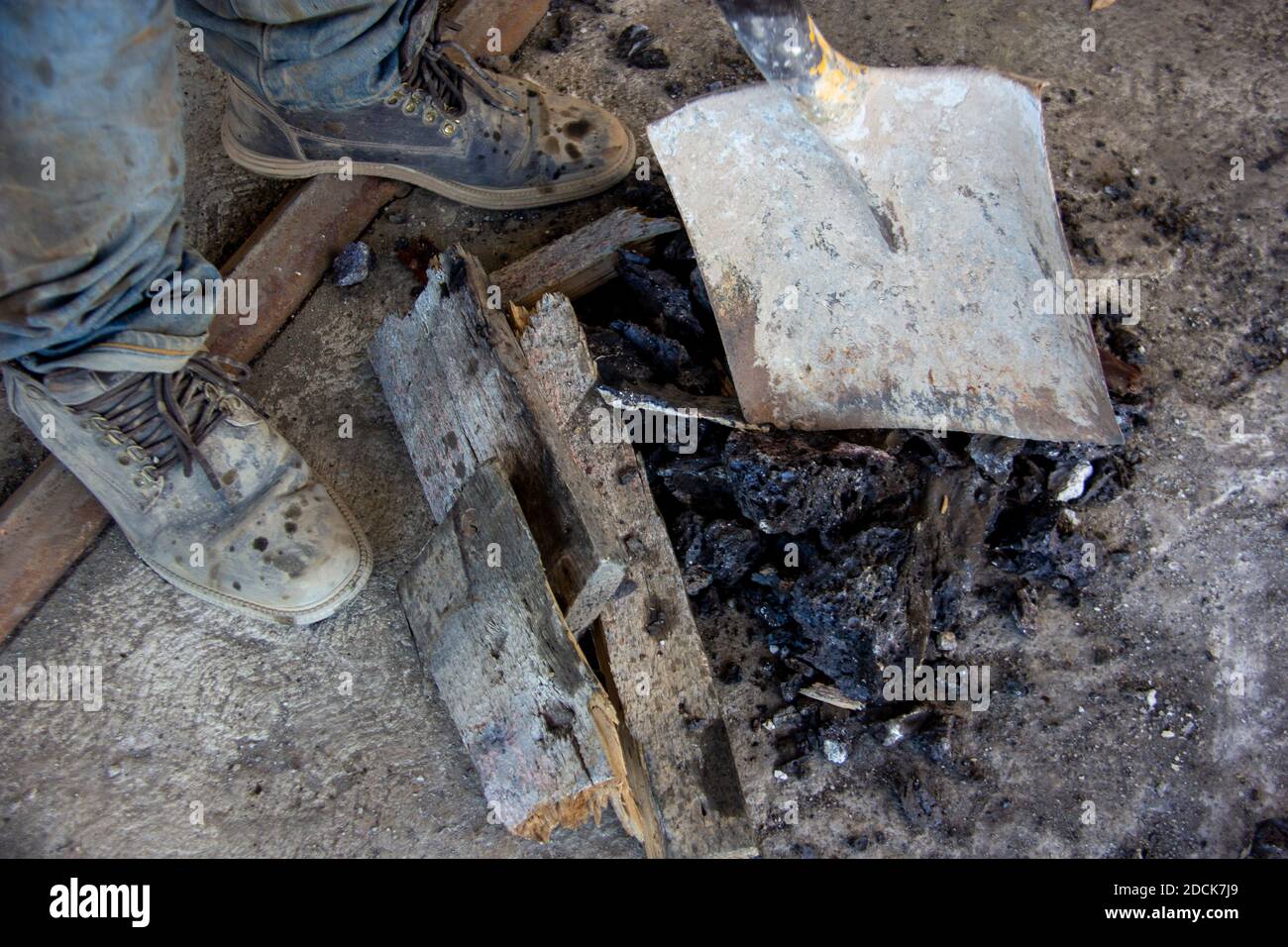 Gießerei-Arbeiter Stockfoto