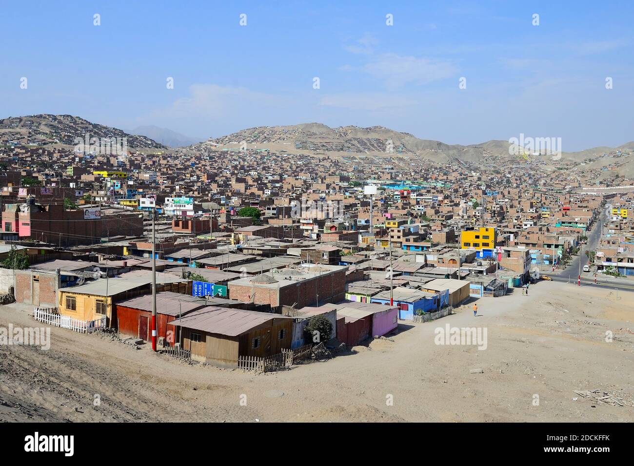 Ärmere Vorstadtviertel, Lima, Peru Stockfoto