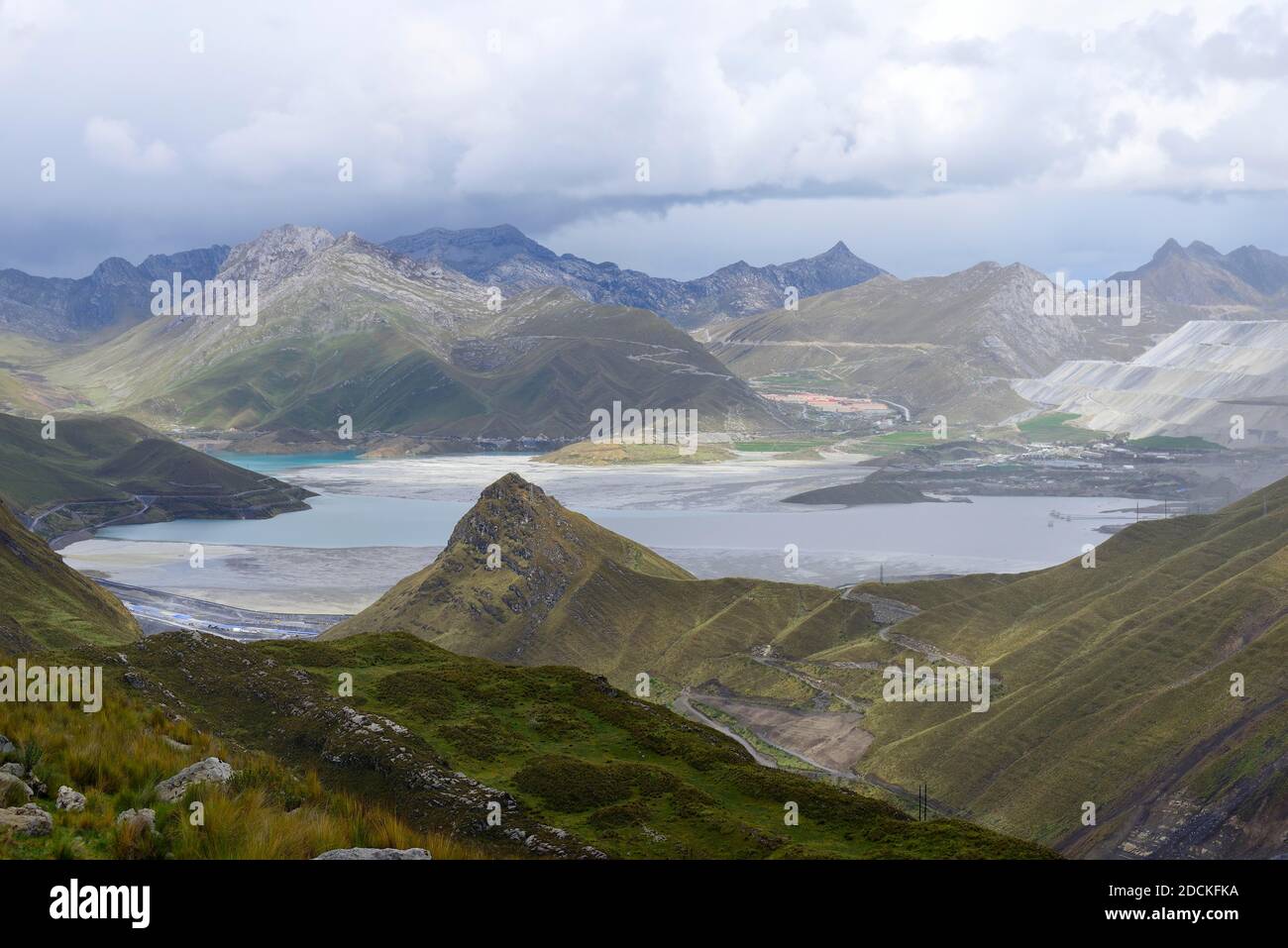 Antamina, Tagebaumine für Kupfer, Zink, Molybdän, Ruta 111, in der Nähe von Huaraz, Regio Ancash, Peru Stockfoto