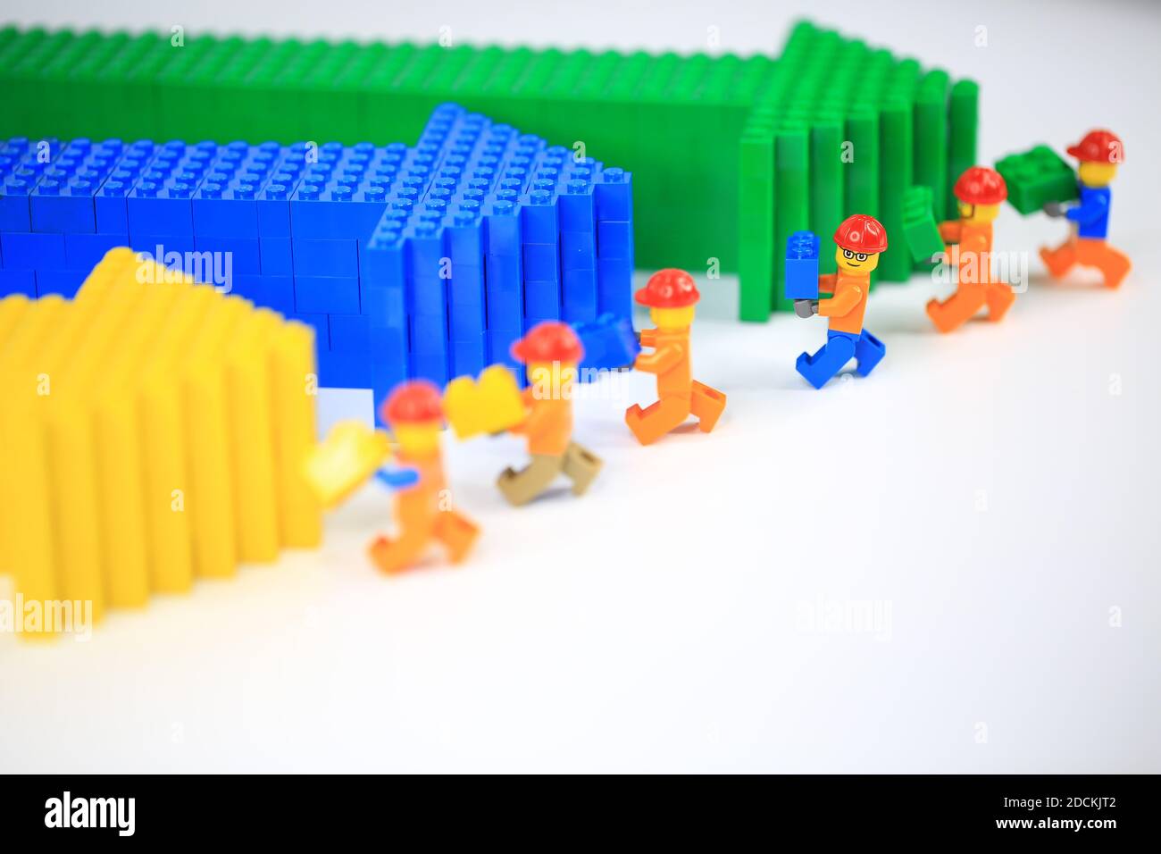 LEGO Arbeiter und Index Stockfoto