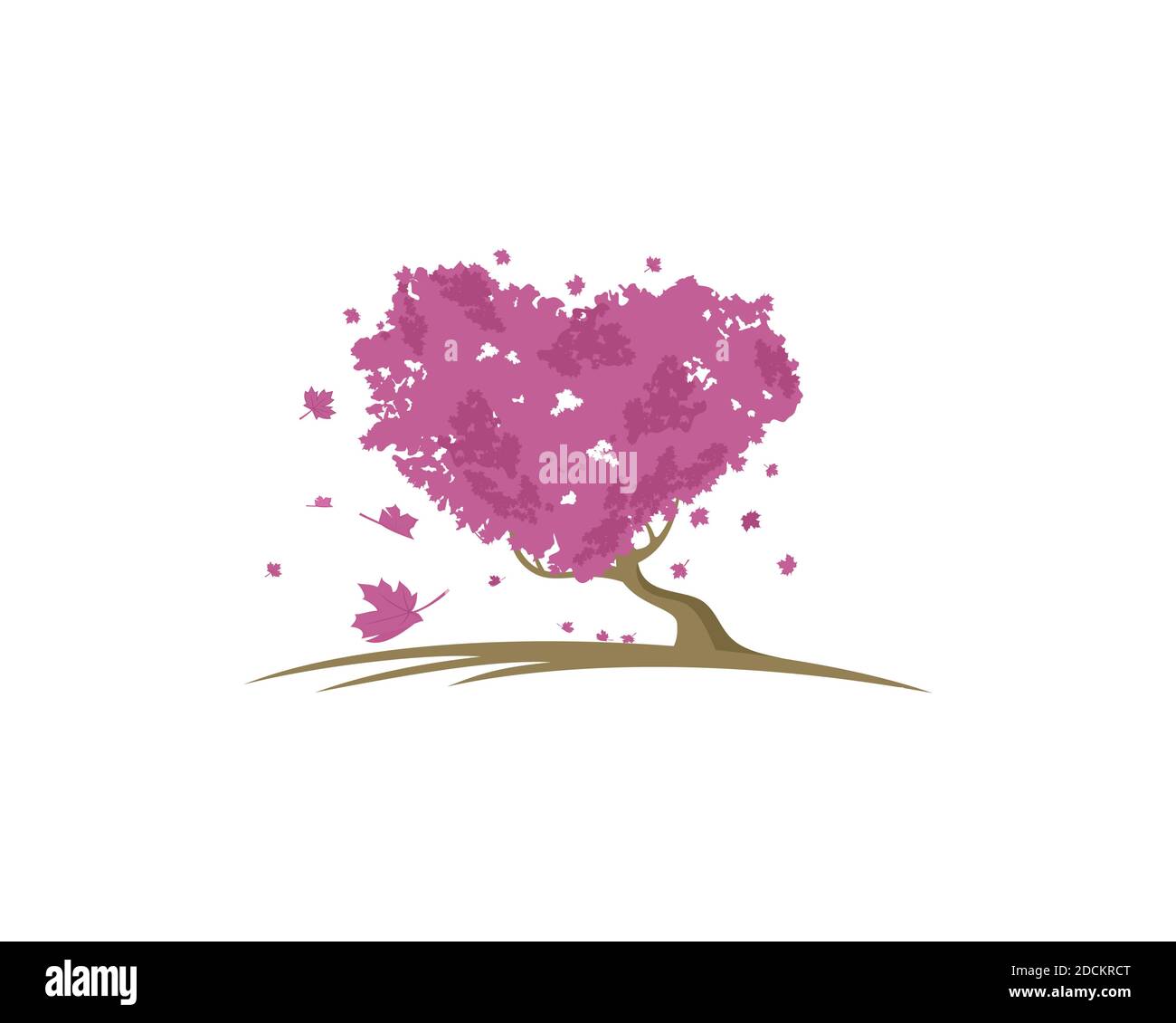 Realistische Liebe Ahornbaum Design Illustration Vektor eps Format , geeignet für Ihre Design-Bedürfnisse, Logo, Illustration, Animation, etc. Stock Vektor