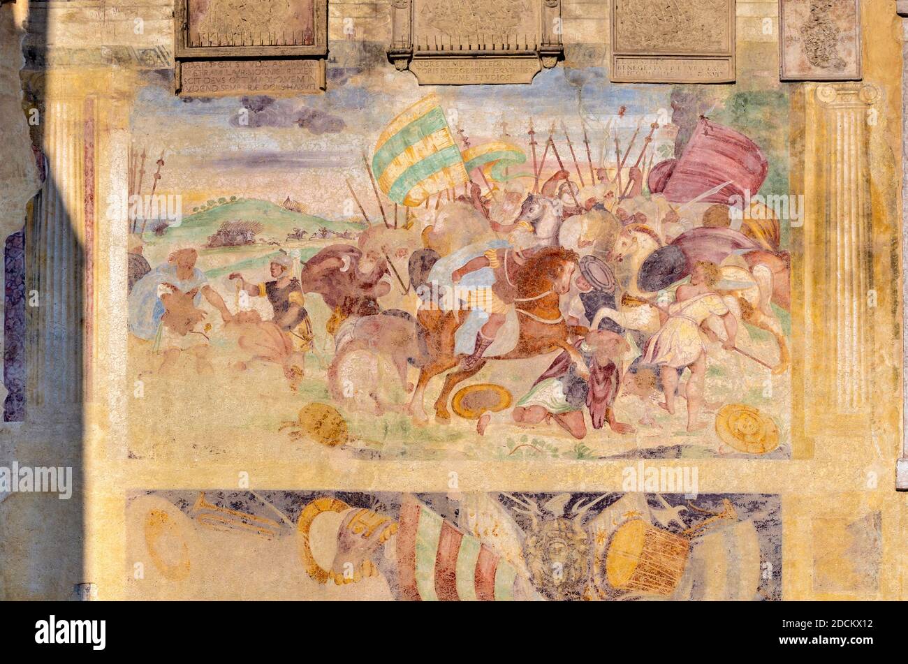 Italien Venetien Asolo - Palazzo del Capitano fresco 'die Niederlage Von Crassus gegen die Parther' Stockfoto