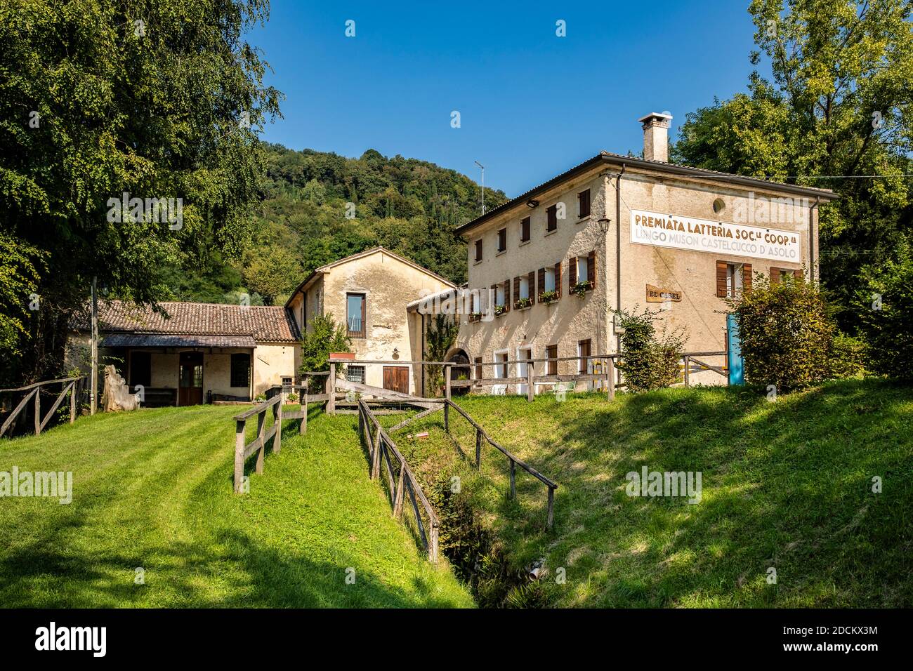 Italien Venetien - Castecucco 'El Casel' - Museum - Ex Molkerei jetzt Pro Loco Büro Stockfoto