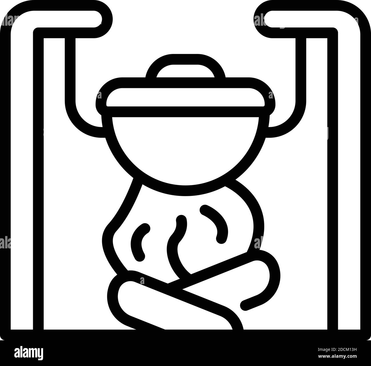 Feuercamping-Symbol. Umriss Feuer camping Vektor-Symbol für Web-Design isoliert auf weißem Hintergrund Stock Vektor