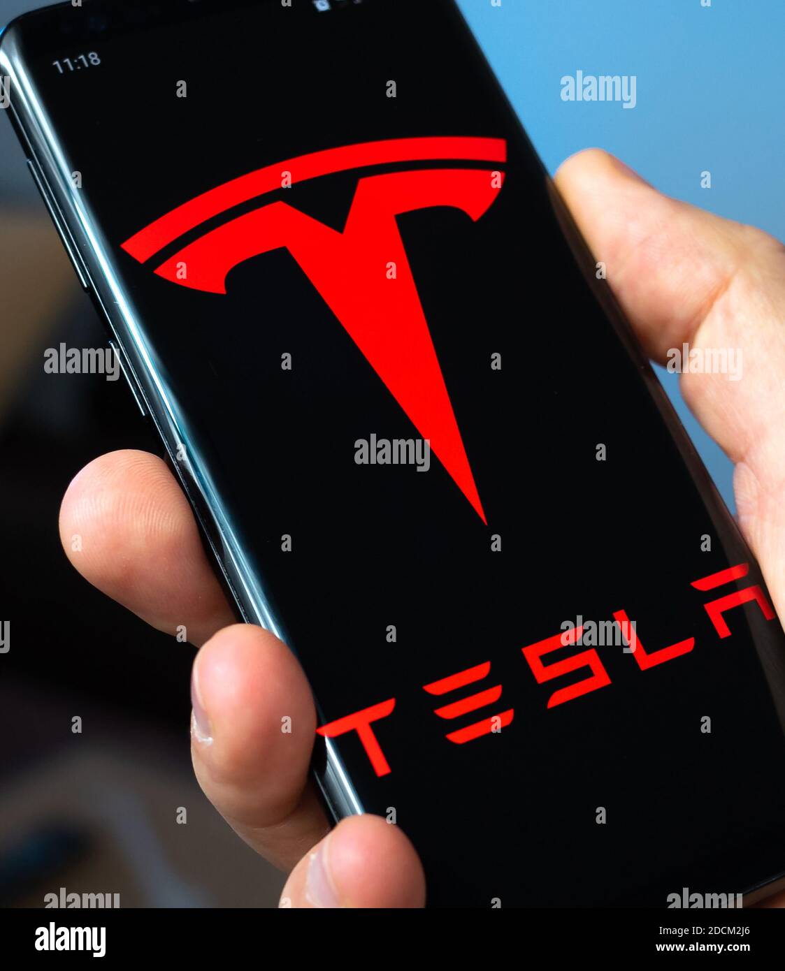 Tesla-Konnektivität Stockfoto
