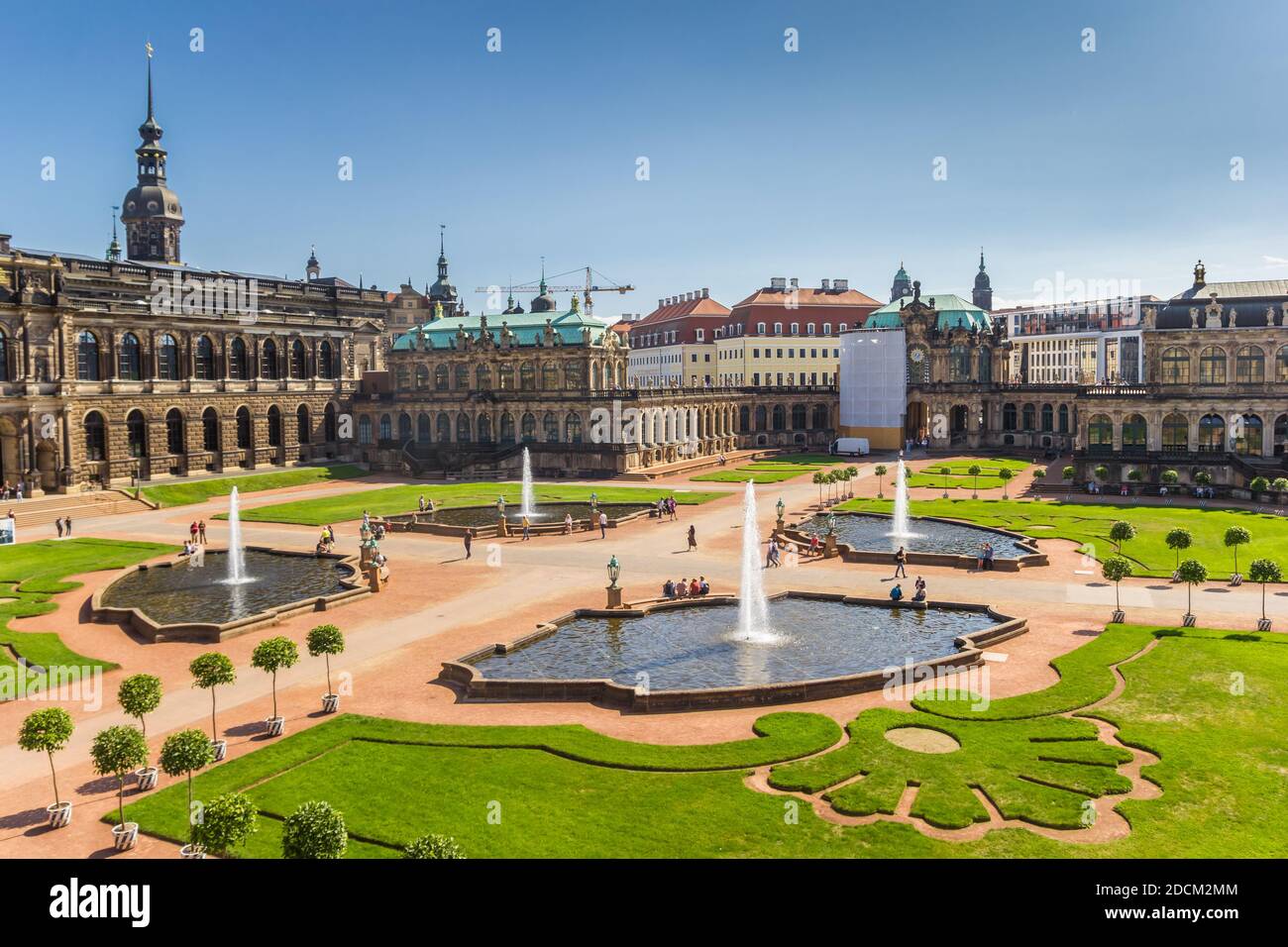 Brunnen am Zwinger im Zentrum von Dresden, Deutschland Stockfoto