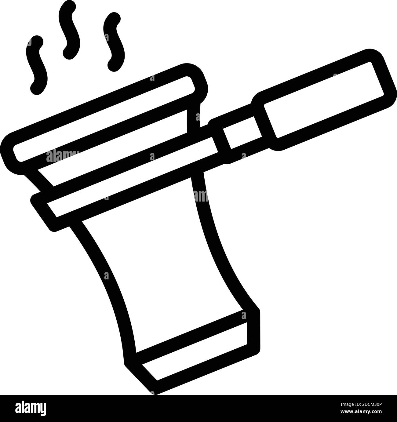 Türkische Kaffeesymbole. Umriss türkischen Kaffee Vektor-Symbol für Web-Design isoliert auf weißem Hintergrund Stock Vektor