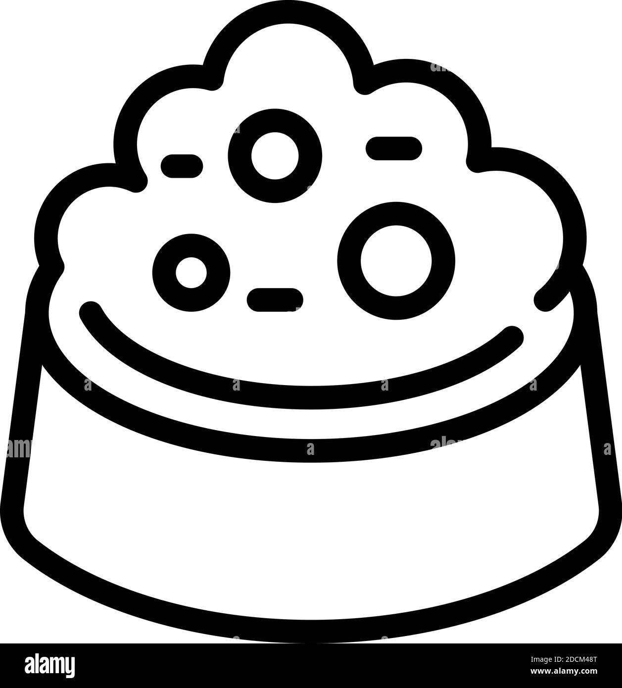 Symbol für Welpenfutter. Outline Welpen Lebensmittel Vektor-Symbol für Web-Design isoliert auf weißem Hintergrund Stock Vektor