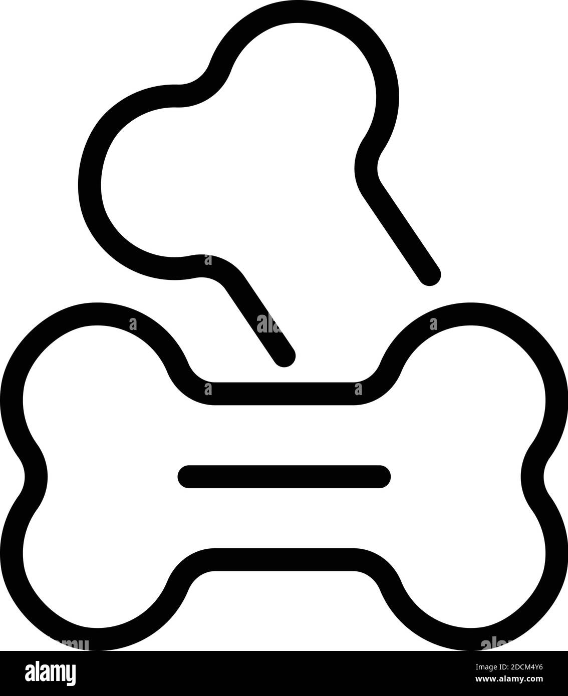 Knochen für Hund Symbol. Umriss Knochen für Hund Vektor-Symbol für Web-Design isoliert auf weißem Hintergrund Stock Vektor