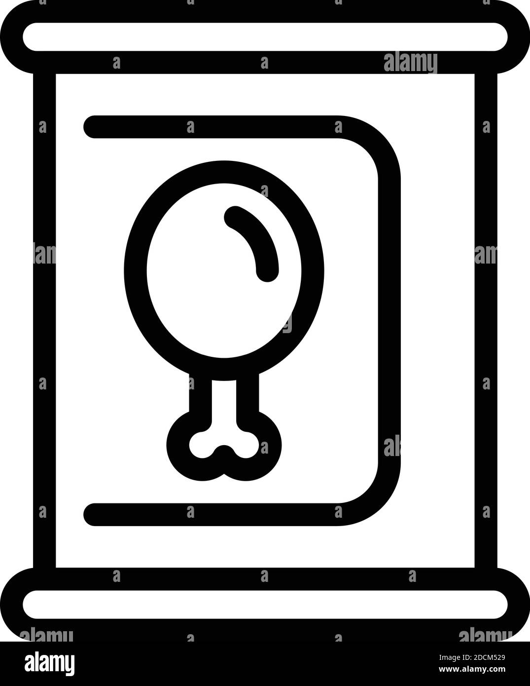 Symbol für Hundekonserven. Umriss Hund Konserven Waren Vektor-Symbol für Web-Design isoliert auf weißem Hintergrund Stock Vektor