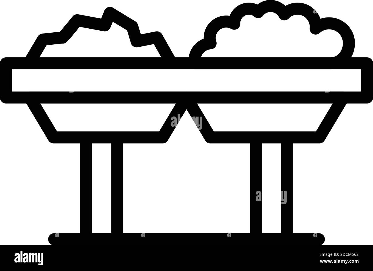 Katzenschalen-Symbol. Kontur Katzenschalen Vektor-Symbol für Web-Design isoliert auf weißem Hintergrund Stock Vektor