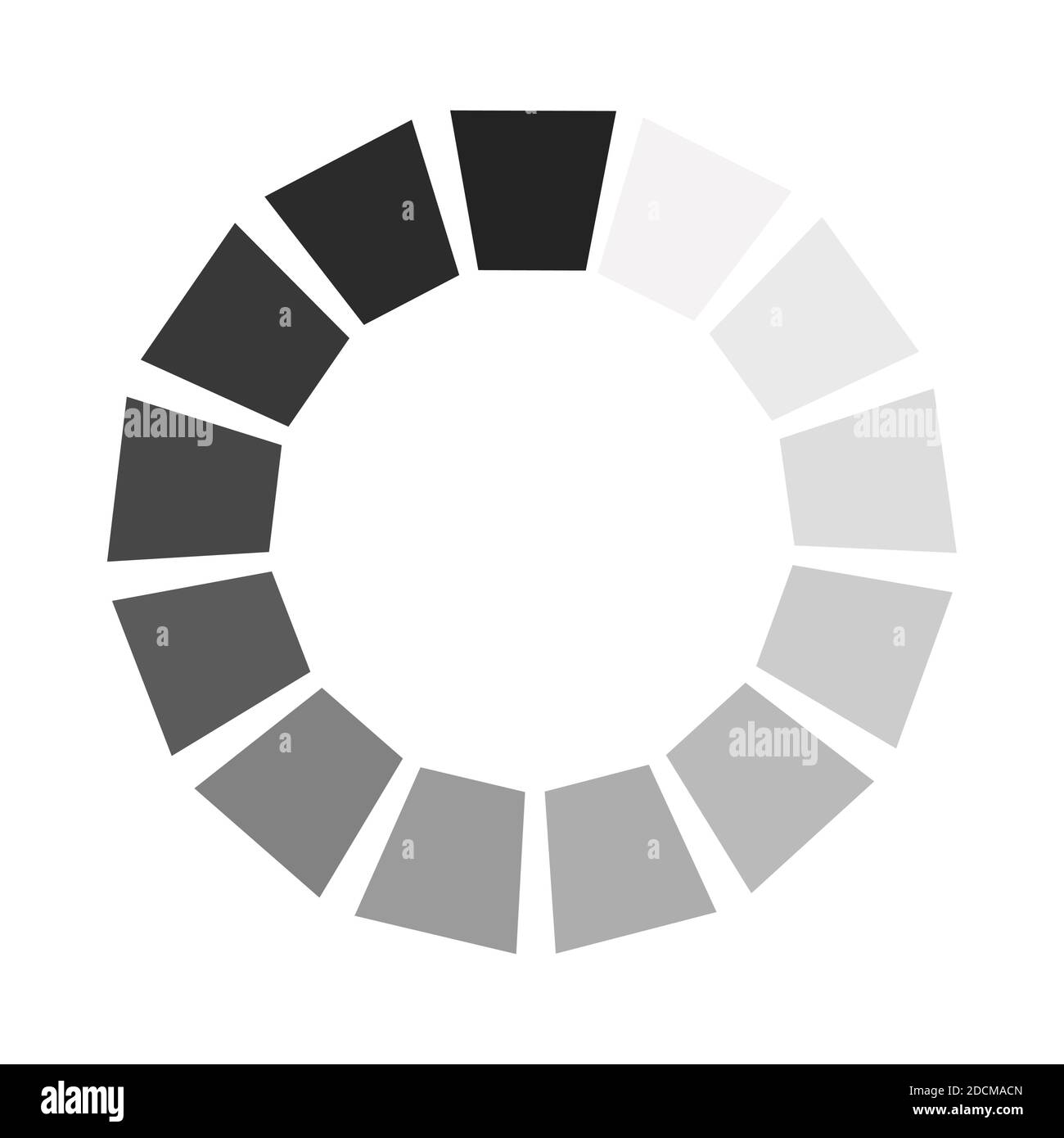 Ladesymbol. Kreis Download-Symbol im einfachen Stil. Vektor-Fortschrittsanzeige isoliert Stock Vektor