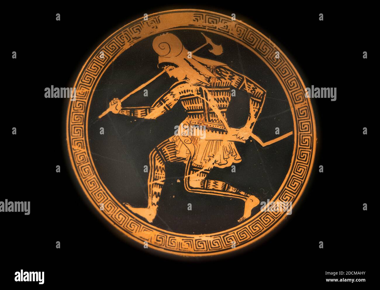 Skythian Archer oder Amazon : Attic Kylix datiert ca. 480 v. Chr., 5900X4100 300dpi 15.1MB II. Nahaufnahme Stockfoto