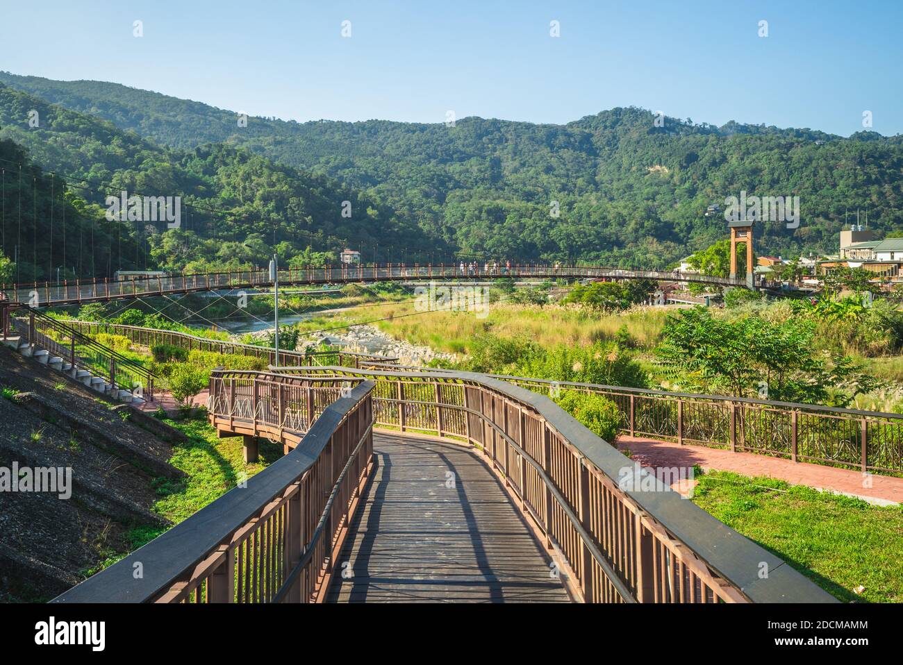 Landschaft des nanjiang Flussuferparks in nanzhuang Township, taiwan Stockfoto