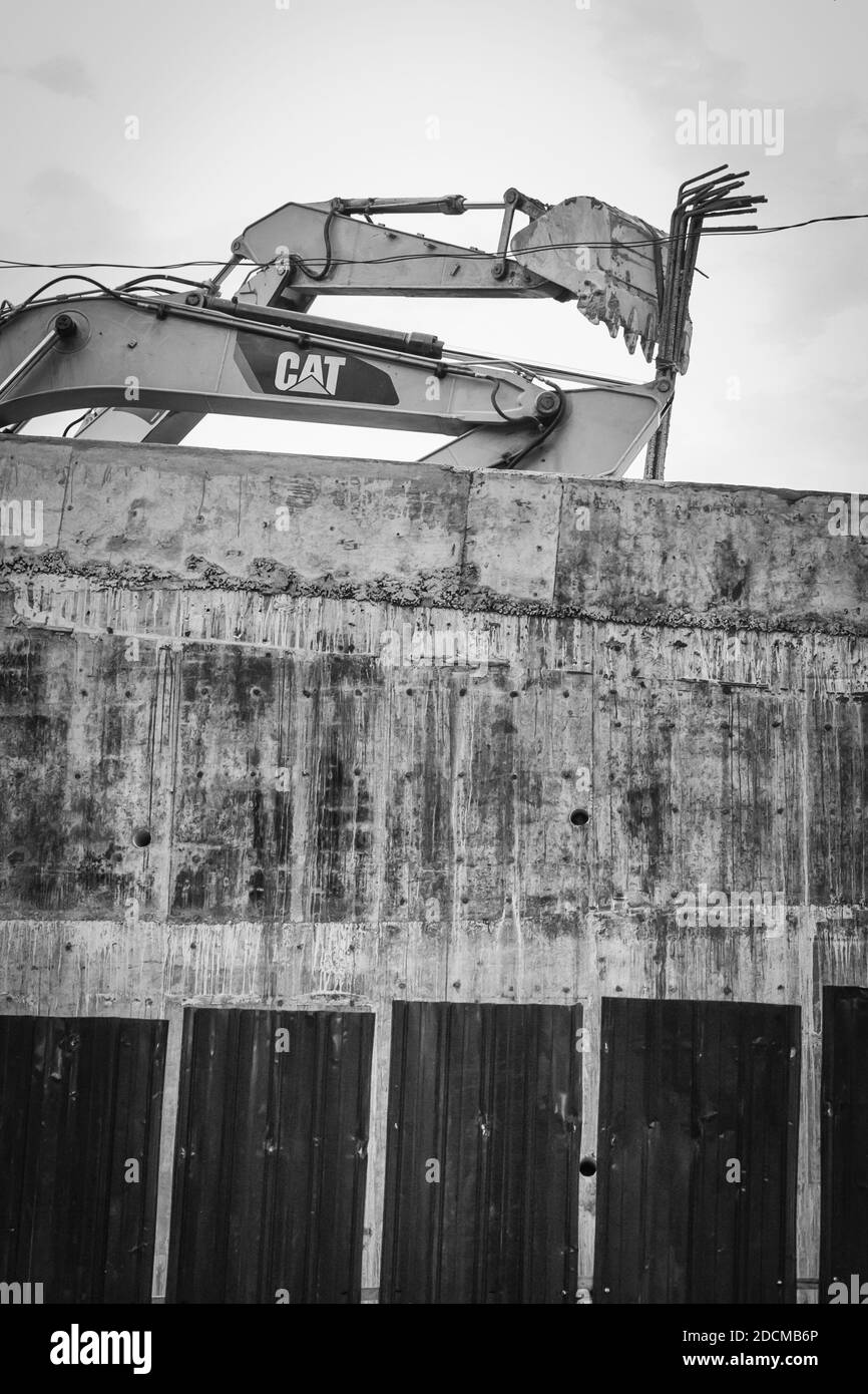 Bau einer neuen Wohneinheiten in Rasah kemayan. Stockfoto