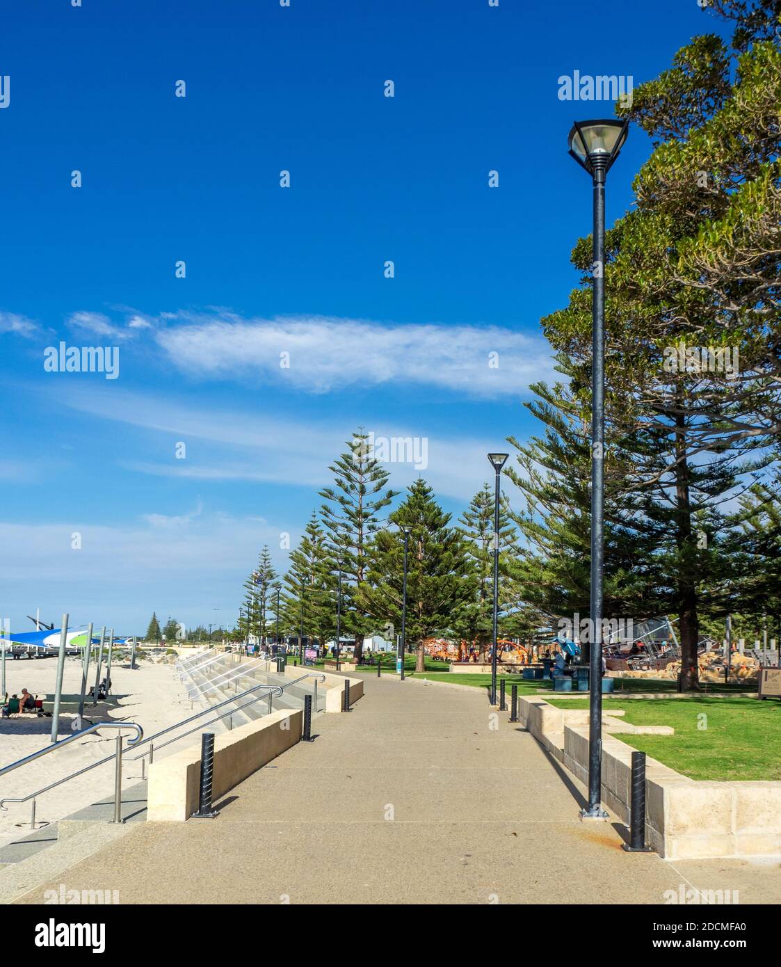 Esplanade Busselton vor dem Geographe Bay Western Australia. Stockfoto