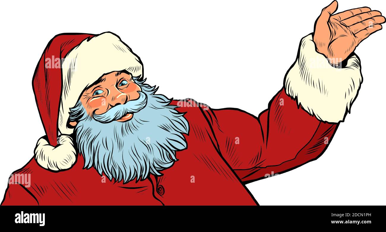 Santa Claus Charakter isolieren auf einem weißen Hintergrund Stock Vektor