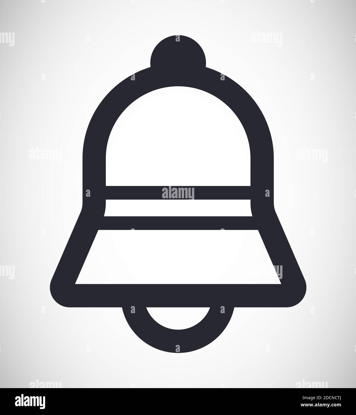 Bell Vektor Illustration Symbol grau Linie Kunst niedlich Design Piktogramm Stock Vektor