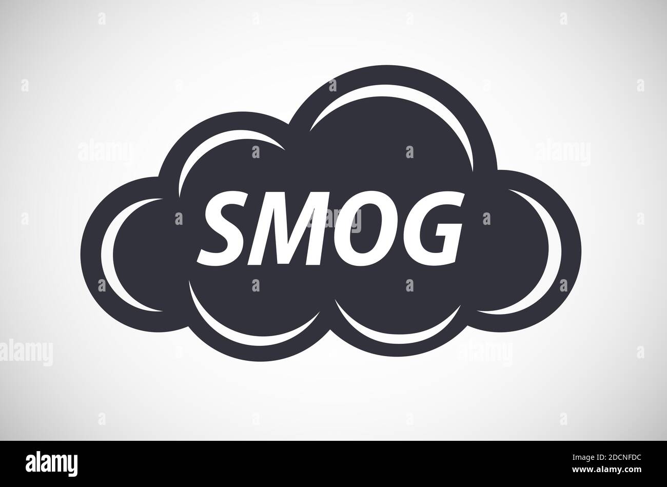 Smog Wolke Luft Symbol Atmosphäre Verschmutzung Symbol Vektor Illustration Stock Vektor
