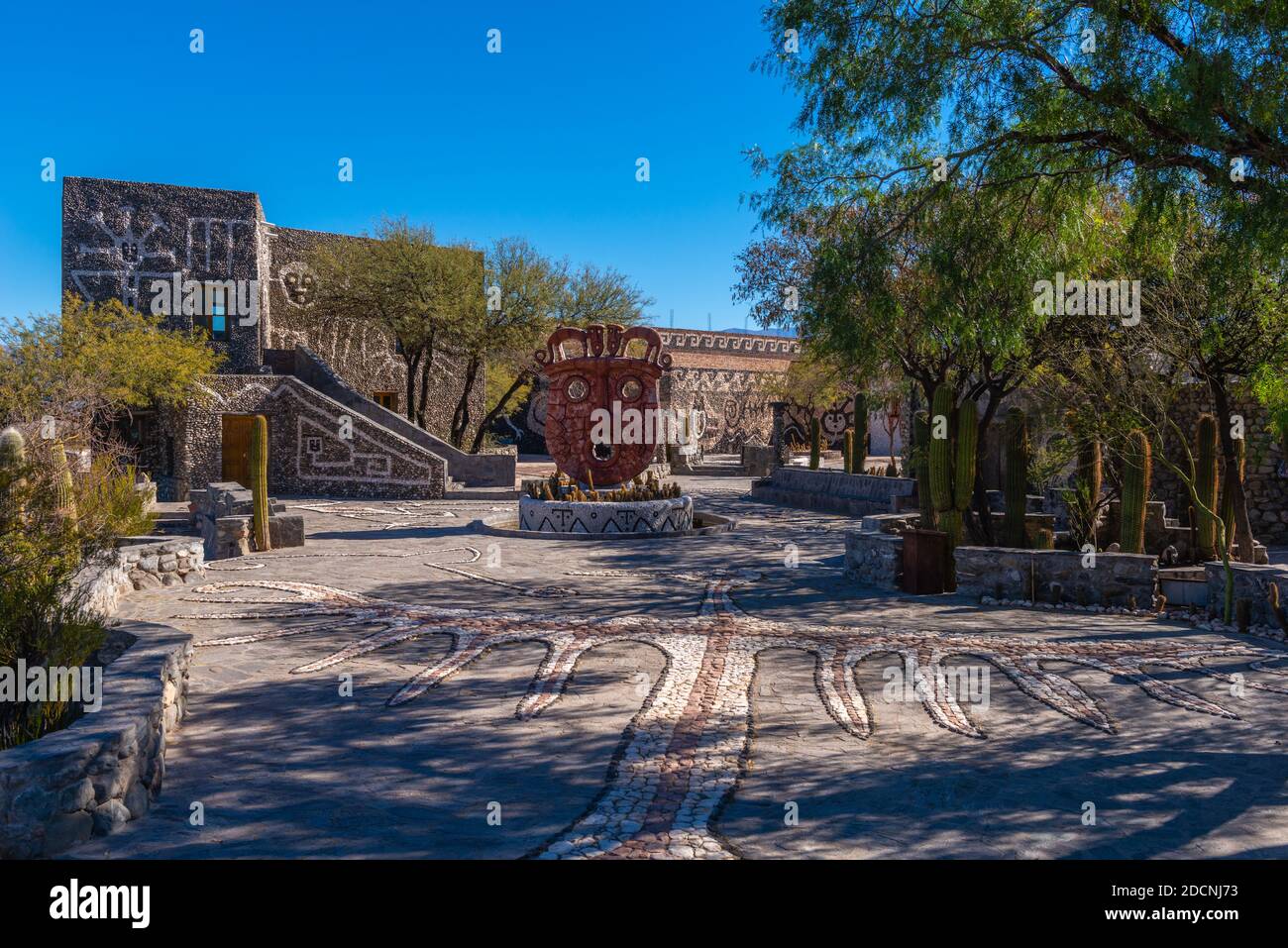 'áscara de la Pachamama' oder 'Mask of Pachamama', Museo de la Pachamama, Amaichá del Valle, Provinz Tucamán, Nordwest-Argentinien, Lateinamerika Stockfoto